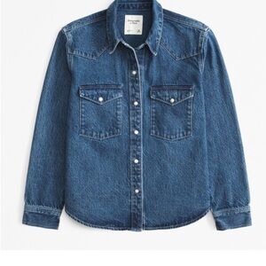 Abercrombie & Fitch western Blue Denim Shirt